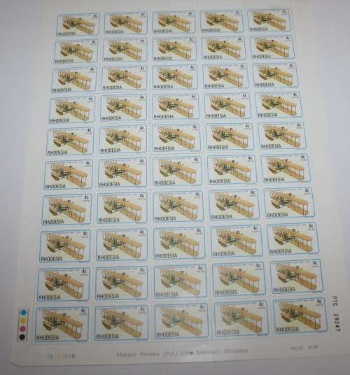 Rhodesia-Full Sheet-75 Years Powered Flight 1903-1978 -See Photo For Condition