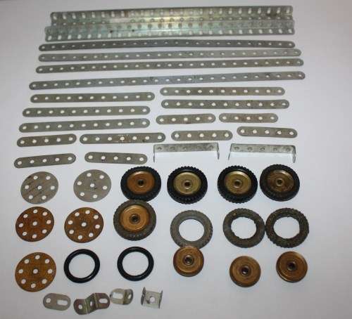 Meccano Combo-See Photos-Perforated Strips-Nice Condition-other half see photos well used condition.