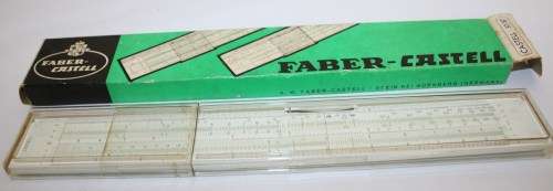 Faber Castell Slide Rule-Original Box and Holder-Perfect Condition