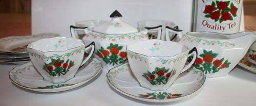Five Roses Tea Set-14 piece plus 'Dads' Cup and Saucer-made in Czechoslovakia