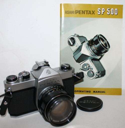 Pentax SP 500-Super-Takumar 1:1.4/50 Lens plus Skylight Filter.