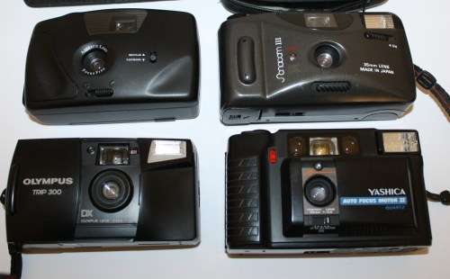 Combo Olympus Trip/300,Yashica,35mm Compact,Sanacam35mm-Working-Shutters Firing