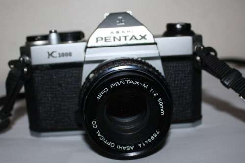 Pentax K1000-S.M.C,Pentax 50mm f1.2 Coated Lens-Near Mint Condition.