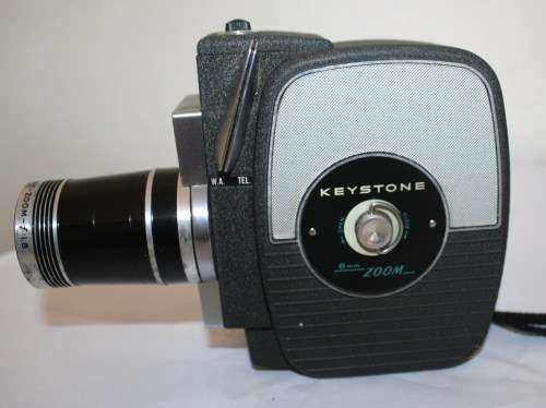 Keystone Electric Eye K-7 8mm Camera with Bag-Film turns-Not film tested-As per photos
