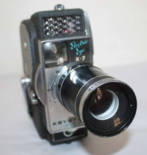 Keystone Electric Eye K-7 8mm Camera with Bag-Film turns-Not film tested-As per photos