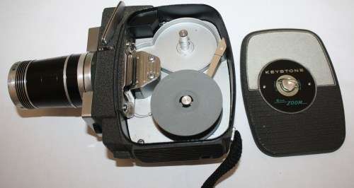 Keystone Electric Eye K-7 8mm Camera with Bag-Film turns-Not film tested-As per photos
