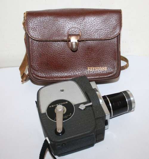 Keystone Electric Eye K-7 8mm Camera with Bag-Film turns-Not film tested-As per photos