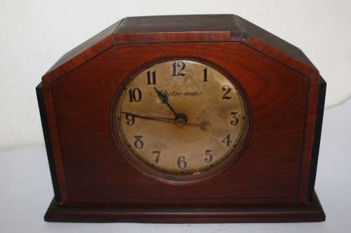 'Gents Lester' Electric-Matic Mantel Clock-Made in England-25x18cm-Working