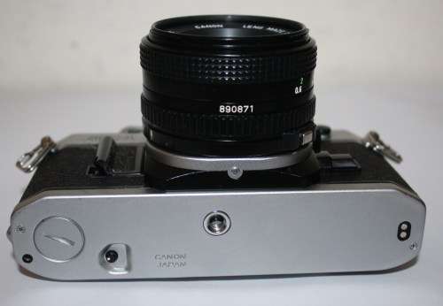 Chrome Canon AE-1..35mm S.L.R. Camera FD 1.8 50mm Lens-All Working Well.