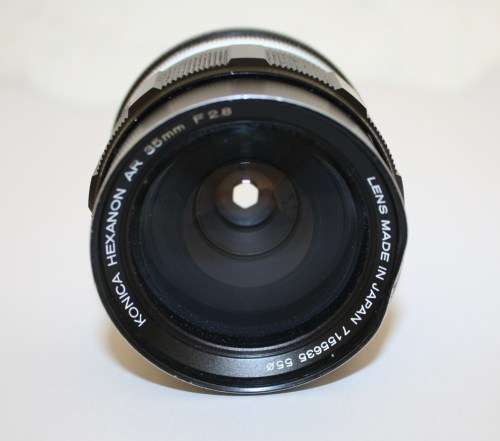 **KONICA HEXANON ** AR 35mm f2.8 Lens-Clean-'Rim' got dent as per photos