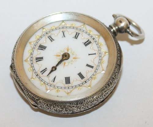 'Victorian' Silver Pocket Watch-Dial-32mm-Hallmarked.