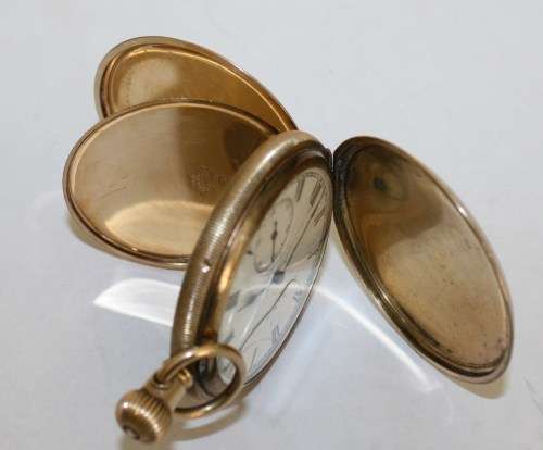 Elgin Hunter Case Gold Plated-1924-Grade 292-Size 16s-7 Jewels-No-27827132.