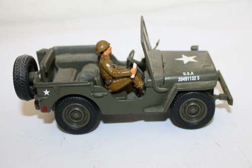 U.S.A. Army Willy's Jeep-New Ray-One Figure(not original)As per photos