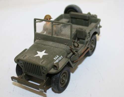 U.S.A. Army Willy's Jeep-New Ray-One Figure(not original)As per photos