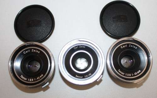 Carl Zeiss *Tessar 1:2,8 f=45mm Lenes..Three Lenses