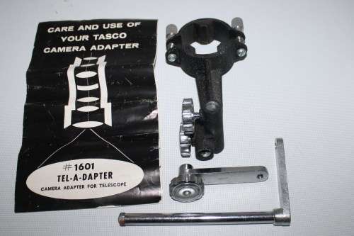 Tasco Camera Adapter for Telescope..As per Photos/Instruction Sheet..What you see is what you get.