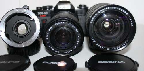 Ricoh **KR-10**Super S.L.R.Camera including Combo Lenses/Flash..As per photos