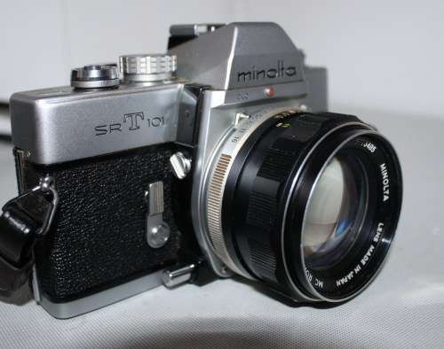 **Legandary Minolta SRT 101** 35mm SLR Camera Minolta 1:1.4 f=58mm Lens.