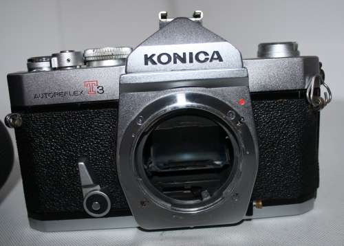**Konica**AutoReflex T3 S.L.R. Film 35mm Camera...Camera Excellent Condition.
