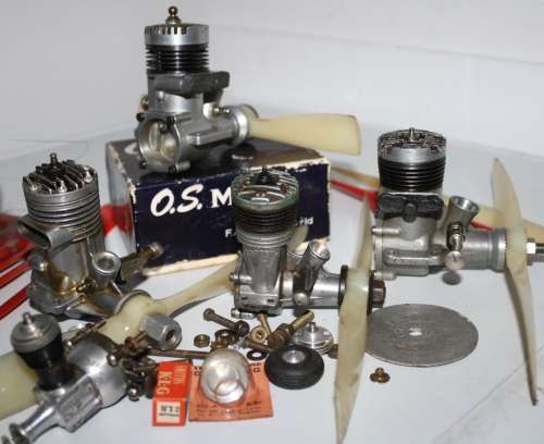Combo-Five Engines-Max-ii OS-35**plus **Max OS-29** Model Aircraft Engines- Spares..-As per Photos.