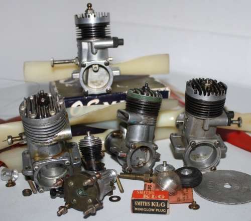 Combo-Five Engines-Max-ii OS-35**plus **Max OS-29** Model Aircraft Engines- Spares..-As per Photos.