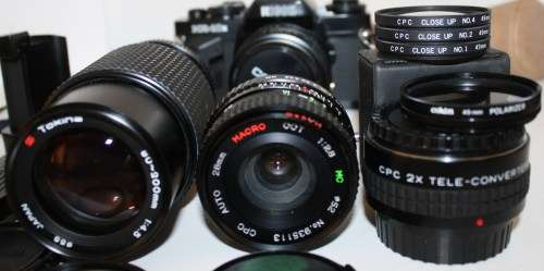 **Ricoh KR-10x**Cosina 50mm 1:2Lens..Including Winder,Lenses etc Excellent Condition-As per Photos