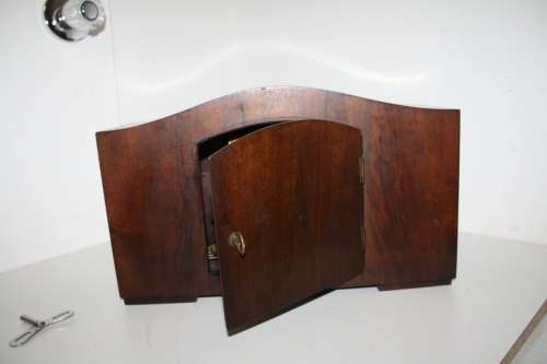 **Mantel Clock**Beautiful Wood Mantel Clock..37cm Wide..22.5cm High' Beautiful Chimes