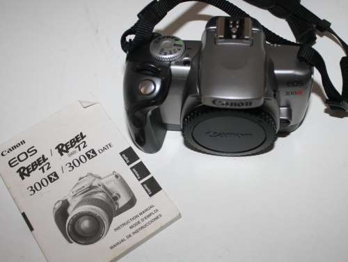 **Canon EOS-300-x 35mm Camera Body**Switches on..See photos with "info" on screen.