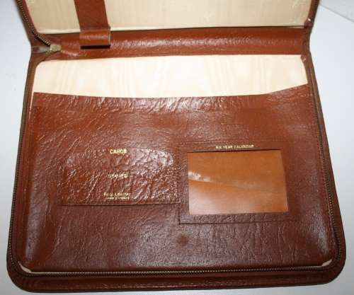 ** Leather "Made in England" Folder**21x26cm..As per Photos