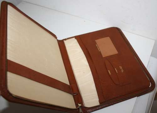 ** Leather "Made in England" Folder**21x26cm..As per Photos