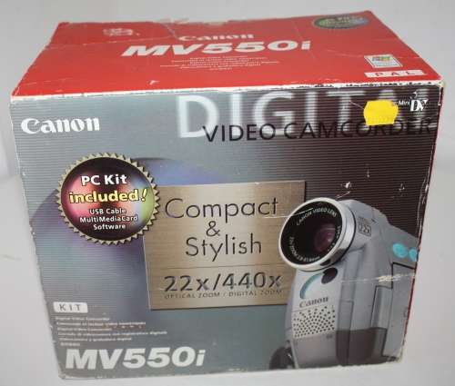 **Canon MV 550i**Digital Video Camcorder....Incl Charger/Cables/Instruction etc..As per Photos