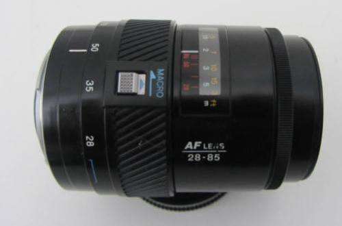 **Minolta AF Zoom 28-85mm 1:3.5(22)-4.5 Lens-Heavy**Including Olympus 0.8x Wide Conversion Lens.