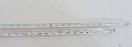 **Vintage Cased Glass Stem Thermometers** ..Price for Both.