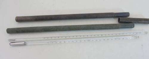 **Vintage Cased Glass Stem Thermometers** ..Price for Both.