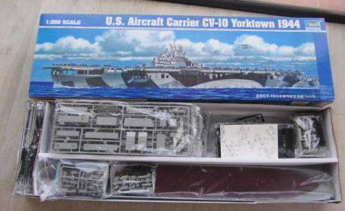 **U.S. Aircraft Carrier CV-10..Yorktown 1944,1:350 Scale..Box 82cm Long-Trumpeter Model.