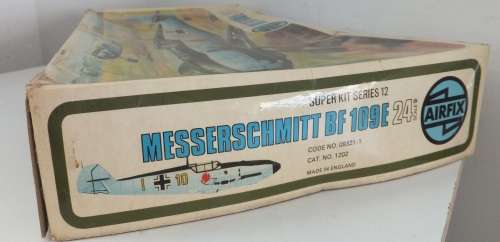 **Airfix** Messerschmitt BF 109E-24th Scale-Parts Sealed-Box Shows "Old" Model.