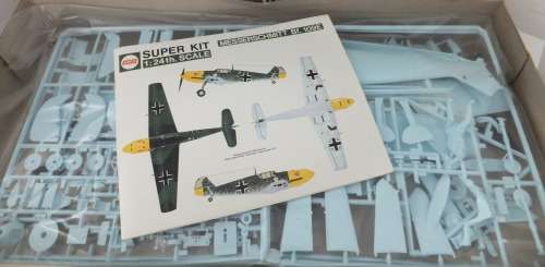 **Airfix** Messerschmitt BF 109E-24th Scale-Parts Sealed-Box Shows "Old" Model.