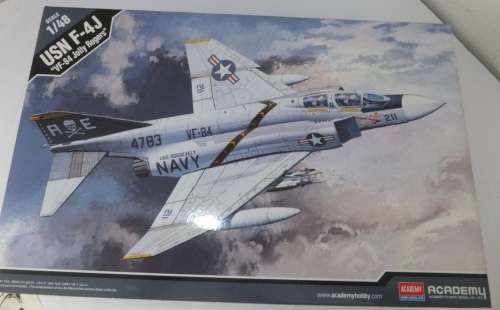 USN F-4J.."VF-84 Jolly Rogers"Academy-1/48 scale-Beautiful Model...Parts"Like New" Sealed.