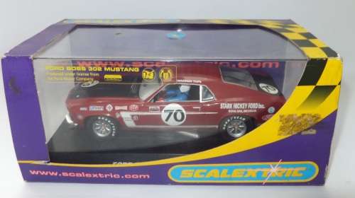 **Sclextric**Ford Boss 302 Mustang.."Stark Hickey Ford Inc"Displayed....Not tested