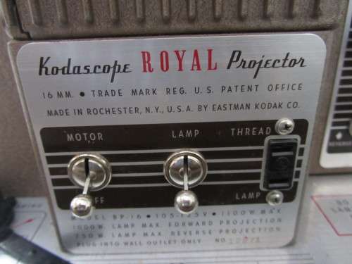 **Kodascope Royal 16mm Projector**Rochester-U.S.A.....Excellent Condition.