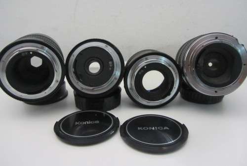 **Konica Autoflex TC** 35mm Camera..Including Three Konica Hexanon Lenses..Plus Soligor Zoom/Macro.