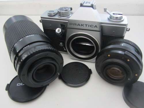 **Praktica  MTL-3**Pentagon Electric 1.8/50  Multi Coated Screw On Lens**Plus Cosina  Macro Lens.