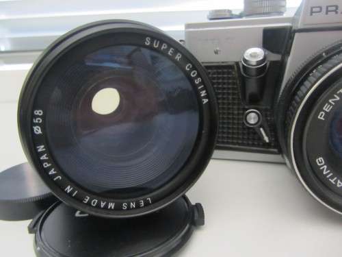 **Praktica  MTL-3**Pentagon Electric 1.8/50  Multi Coated Screw On Lens**Plus Cosina  Macro Lens.