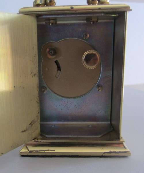 **Astral Miniature Mantle Clock**Made in Great Britain-7.5 cm High-Over Wound-Not Working