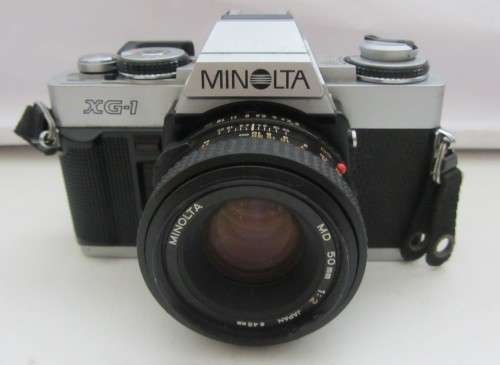 Minolta XG-1 S.L.R Film Camera-Minolta MD f 1.2 50mm Lens-Clean.