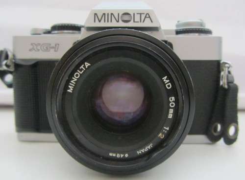 Minolta XG-1 S.L.R Film Camera-Minolta MD f 1.2 50mm Lens-Clean.