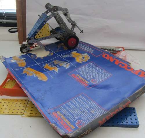 Meccano-Combo-As per Photos-Not Original Parts For Holder-Motor Not Tested.-Parts-Age Wear