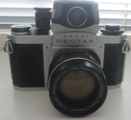 Pentax SV 35mm Camera-Super Takumar f1.8/55mm Lens(clean) Incl Top Mount Pentax Meter and Hoya Filt.