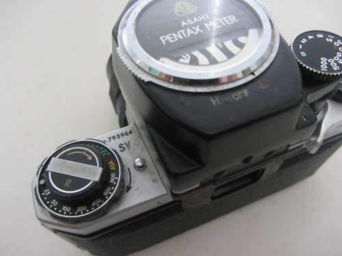 Pentax SV 35mm Camera-Super Takumar f1.8/55mm Lens(clean) Incl Top Mount Pentax Meter and Hoya Filt.