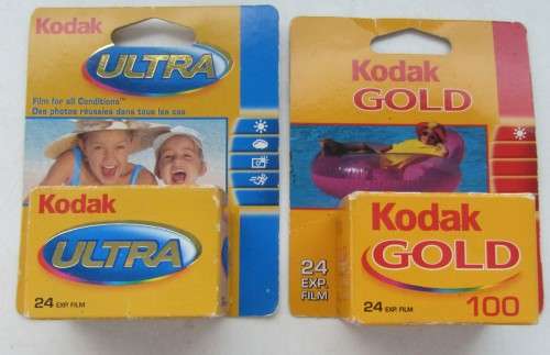 Kodak Ultra Plus Kodak Gold-Out Dated Films.